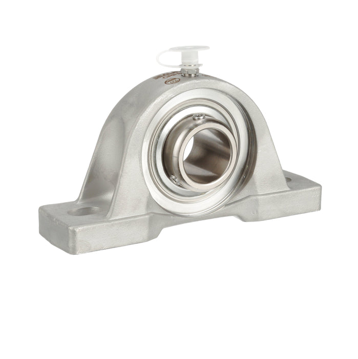 Sealmaster CRPS-PN14 Mounted Ball Bearings, Phosphorous Nickel Coated Bearing, Pillow Block Bearings, 7/8" Diameter, Stainless Steel Housing, Set Screw Locking, High Performance Seal (HPS), Wide Inner Race