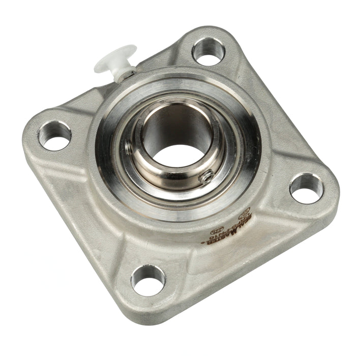 Sealmaster CRFS-PN16 Mounted Ball Bearings, Phosphorous Nickel Coated Bearing, 4 Bolt Flange Bearings, 1" Diameter, Stainless Steel Housing, Set Screw Locking, High Performance Seal (HPS), Wide Inner Race