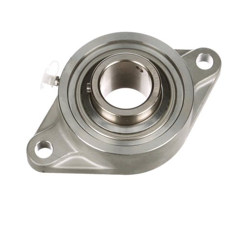 Sealmaster CRFTS-PN24 Mounted Ball Bearings, Phosphorous Nickel Coated Bearing, 2 Bolt Flange Bearings, 1-1/2" Diameter, Stainless Steel Housing, Set Screw Locking, High Performance Seal (HPS), Wide Inner Race