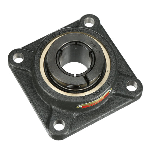 Sealmaster ESF-24T AMD Mounted Ball Bearings, Black Oxide Bearing, 4 Bolt Flange Bearings, 1-1/2" Diameter, Cast Iron Housing, Concentric Locking, Nomex Seal, High Temperature, Wide Inner Race