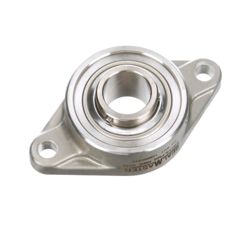 Sealmaster CRFTS-PN19 RMW Mounted Ball Bearings, Phosphorous Nickel Coated Bearing, 2 Bolt Flange Bearings, 1-3/16" Diameter, Stainless Steel Housing, Set Screw Locking, High Performance Seal (HPS), Reduced Maintenance - Lubed for Life, Wide Inner Race