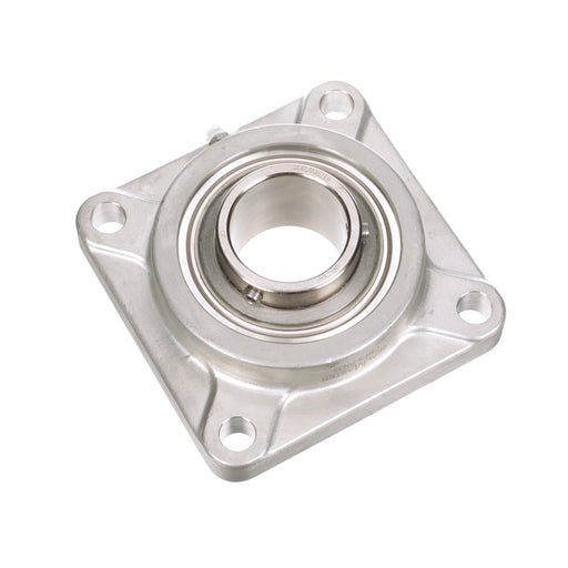 Sealmaster CRFS-PN35 Mounted Ball Bearings, Phosphorous Nickel Coated Bearing, 4 Bolt Flange Bearings, 2-3/16" Diameter, Stainless Steel Housing, Set Screw Locking, High Performance Seal (HPS), Wide Inner Race