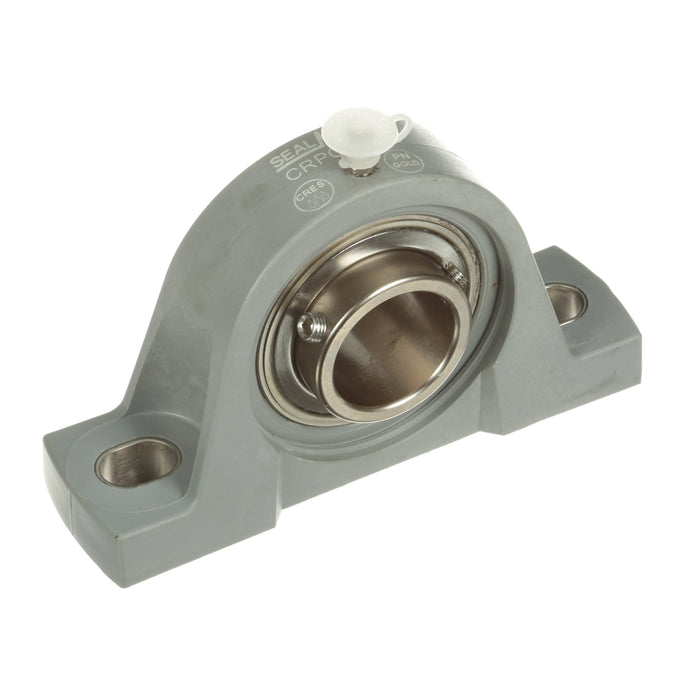 Sealmaster CRPC-PN23 Mounted Ball Bearings, Phosphorous Nickel Coated Bearing, Pillow Block Bearings, 1-7/16" Diameter, Thermoplastic Housing,  Set Screw Locking, High Performance Seal (HPS), Wide Inner Race