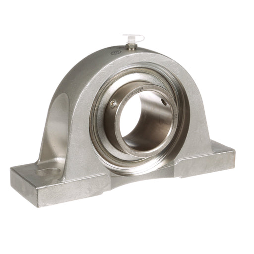 Sealmaster CRPS-PN39 Mounted Ball Bearings, Phosphorous Nickel Coated Bearing, Pillow Block Bearings, 2-7/16" Diameter, Stainless Steel Housing, Set Screw Locking, High Performance Seal (HPS), Wide Inner Race