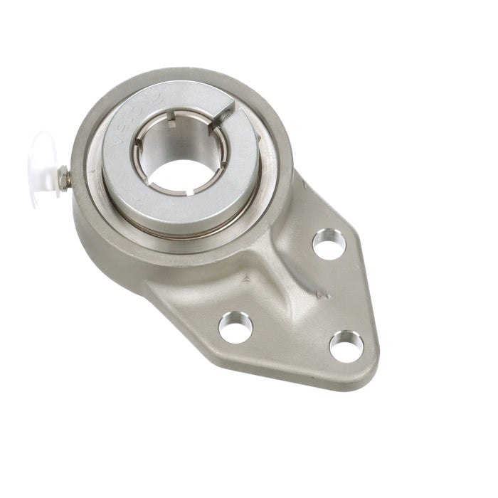 Sealmaster CRFBS-PN16T Mounted Ball Bearings, Phosphorous Nickel Coated Bearing, 3 Bolt Flange Bracket Bearings, 1" Diameter, Stainless Steel Housing, Concentric Locking, High Performance Seal (HPS), Wide Inner Race