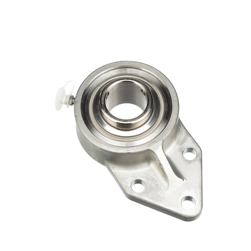 Sealmaster CRFBS-PN20R Mounted Ball Bearings, Phosphorous Nickel Coated Bearing, 3 Bolt Flange Bracket Bearings, 1-1/4" Diameter, Stainless Steel Housing, Set Screw Locking, High Performance Seal (HPS), Wide Inner Race