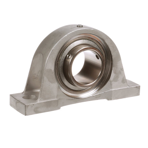 Sealmaster CRPS-PN35 RMW Mounted Ball Bearings, Phosphorous Nickel Coated Bearing, Pillow Block Bearings, 2-3/16" Diameter, Stainless Steel Housing, Set Screw Locking, High Performance Seal (HPS), Reduced Maintenance - Lubed for Life, Wide Inner Race