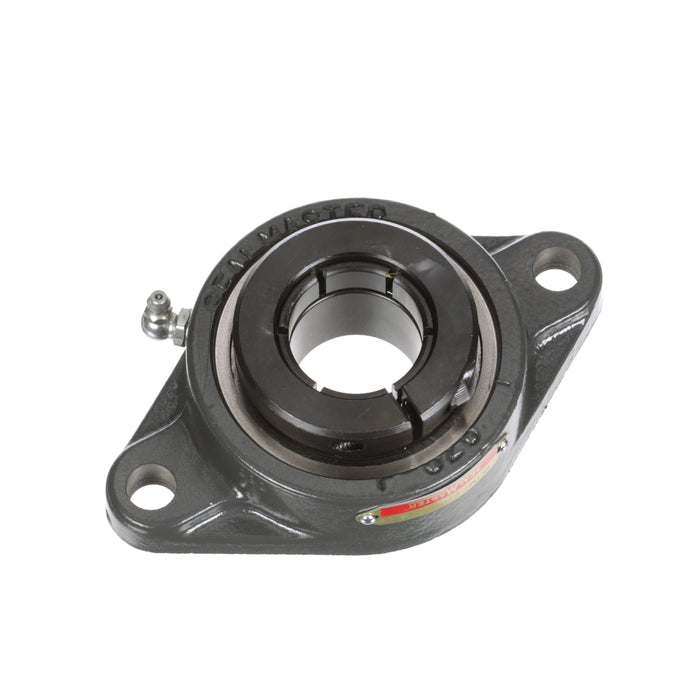 Sealmaster SFTMH-24T Mounted Ball Bearings, Black Oxide Bearing, 2 Bolt Flange Bearings, 1-1/2" Diameter, Cast Iron Housing, Concentric Locking, Felt Labyrinth Seal, Wide Inner Race