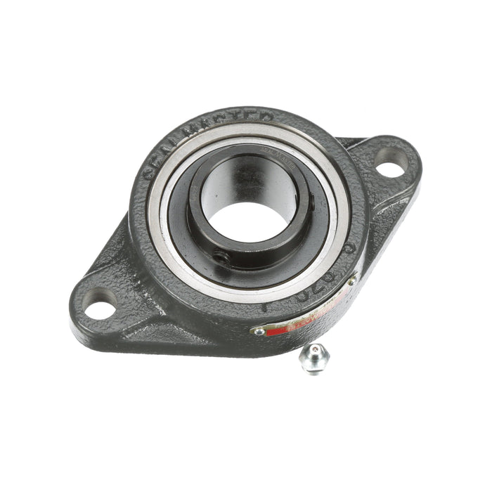 Sealmaster SFTMH-24 Mounted Ball Bearings, Black Oxide Bearing, 2 Bolt Flange Bearings, 1-1/2" Diameter, Cast Iron Housing, Set Screw Locking, Felt Labyrinth Seal, Wide Inner Race