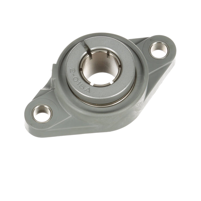 Sealmaster CRFTC-PN12T RMW Mounted Ball Bearings, Phosphorous Nickel Coated Bearing, 2 Bolt Flange Bearings, 3/4" Diameter, Thermoplastic Housing,  Concentric Locking, High Performance Seal (HPS), Reduced Maintenance - Lubed for Life, Wide Inner Race