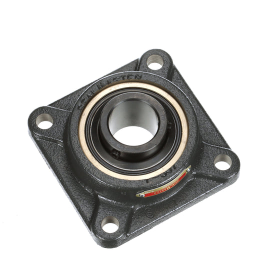 Sealmaster ESF-16 HT Mounted Ball Bearings, Black Oxide Bearing, 4 Bolt Flange Bearings, 1" Diameter, Cast Iron Housing, Set Screw Locking, Nomex Seal, High Temperature Seal, High Temperature Grease, Wide Inner Race