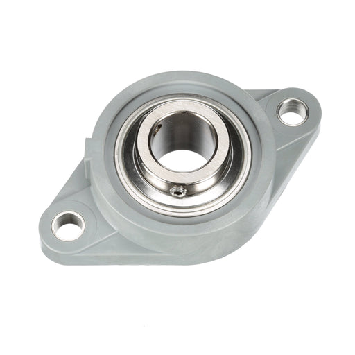 Sealmaster CRFTC-PN20 RMW Mounted Ball Bearings, Phosphorous Nickel Coated Bearing, 2 Bolt Flange Bearings, 1-1/4" Diameter, Thermoplastic Housing,  Set Screw Locking, High Performance Seal (HPS), Reduced Maintenance - Lubed for Life, Wide Inner Race