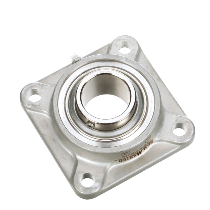 Sealmaster CRFS-PN210 Mounted Ball Bearings, Phosphorous Nickel Coated Bearing, 4 Bolt Flange Bearings, 50mm Diameter, Stainless Steel Housing, Set Screw Locking, High Performance Seal (HPS), Wide Inner Race