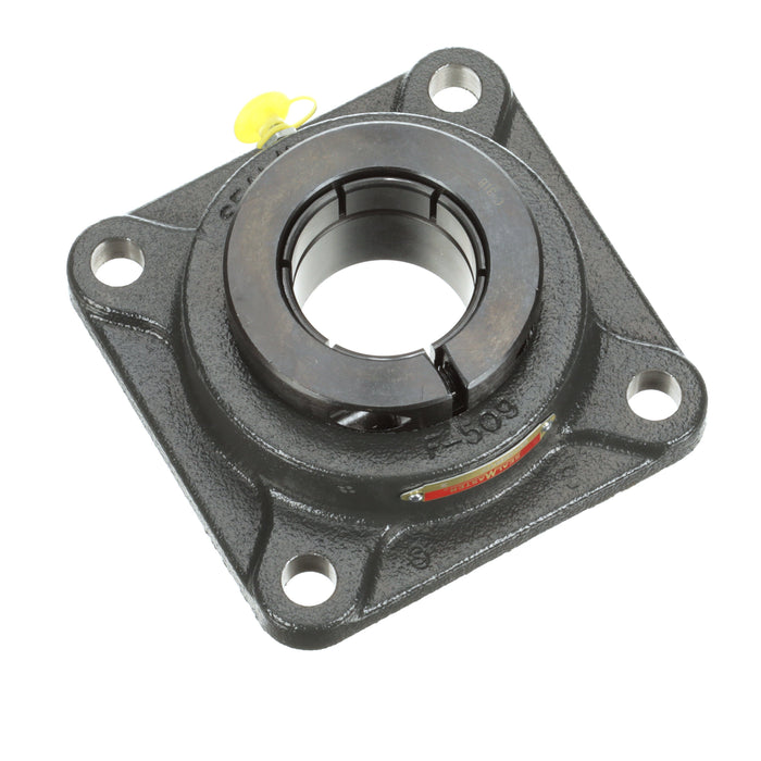 Sealmaster SF-32RTC Mounted Ball Bearings, Black Oxide Bearing, 4 Bolt Flange Bearings, 2" Diameter, Cast Iron Housing, Concentric Locking, Contact Seal, Wide Inner Race