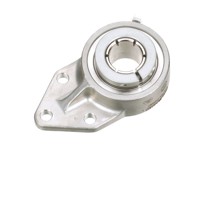 Sealmaster CRFBS-PN206T Mounted Ball Bearings, Phosphorous Nickel Coated Bearing, 3 Bolt Flange Bracket Bearings, 30mm Diameter, Stainless Steel Housing, Concentric Locking, High Performance Seal (HPS), Wide Inner Race