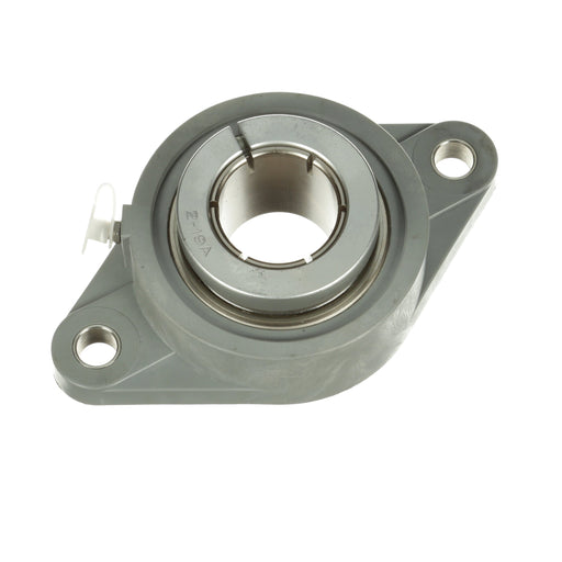 Sealmaster CRFTC-PN208T Mounted Ball Bearings, Phosphorous Nickel Coated Bearing, 2 Bolt Flange Bearings, 40mm Diameter, Thermoplastic Housing,  Concentric Locking, High Performance Seal (HPS), Wide Inner Race