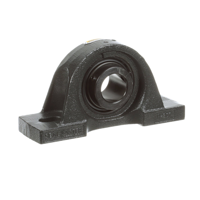 Sealmaster MP-24C RMA Mounted Ball Bearings, Black Oxide Bearing, Pillow Block Bearings, 1-1/2" Diameter, Cast Iron Housing, Set Screw Locking, Contact Seal, Reduced Maintenance - Lubed for Life, Air HandlingWide Inner Race