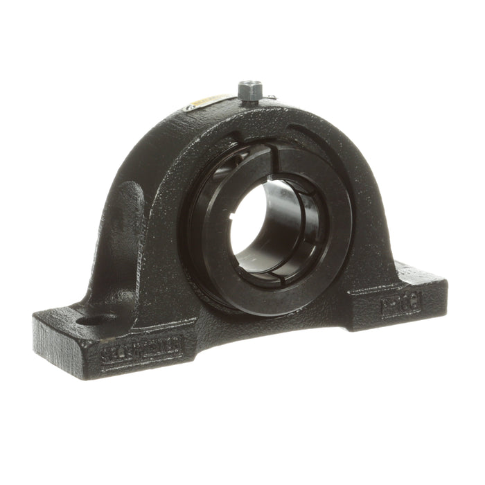 Sealmaster NP-28T XLO Mounted Ball Bearings, Black Oxide Bearing, Pillow Block Bearings, 1-3/4" Diameter, Cast Iron Housing, Concentric Locking, Felt Labyrinth Seal, Extra Low Drag, Wide Inner Race