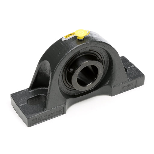 Sealmaster MP-24 DRT Mounted Ball Bearings, Black Oxide Bearing, Pillow Block Bearings, 1-1/2" Diameter, Cast Iron Housing, Set Screw Locking, Triple Lip Seal, High Contamination, Wide Inner Race