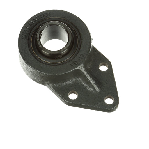 Sealmaster FB-16 RM Mounted Ball Bearings, Black Oxide Bearing, 3 Bolt Flange Bracket Bearings, 1" Diameter, Cast Iron Housing, Set Screw Locking, Felt Labyrinth Seal, Reduced Maintenance - Lubed for Life, Wide Inner Race