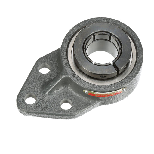 Sealmaster FBMH-19T Mounted Ball Bearings, Black Oxide Bearing, 3 Bolt Flange Bracket Bearings, 1-3/16" Diameter, Cast Iron Housing, Concentric Locking, Felt Labyrinth Seal, Wide Inner Race