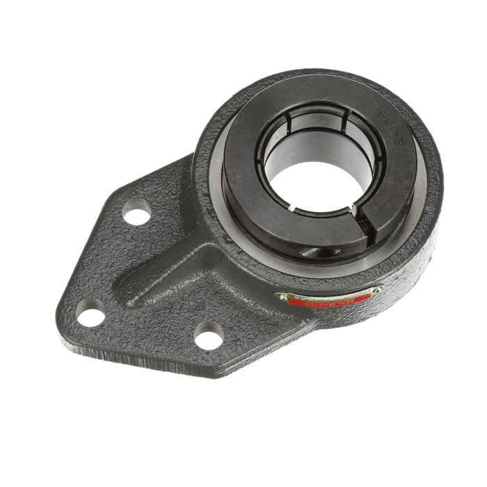 Sealmaster FBMH-31T Mounted Ball Bearings, Black Oxide Bearing, 3 Bolt Flange Bracket Bearings, 1-15/16" Diameter, Cast Iron Housing, Concentric Locking, Felt Labyrinth Seal, Wide Inner Race