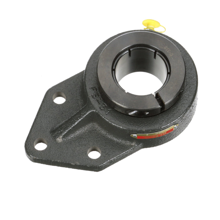 Sealmaster FB-32RTC Mounted Ball Bearings, Black Oxide Bearing, 3 Bolt Flange Bracket Bearings, 2" Diameter, Cast Iron Housing, Concentric Locking, Contact Seal, Wide Inner Race