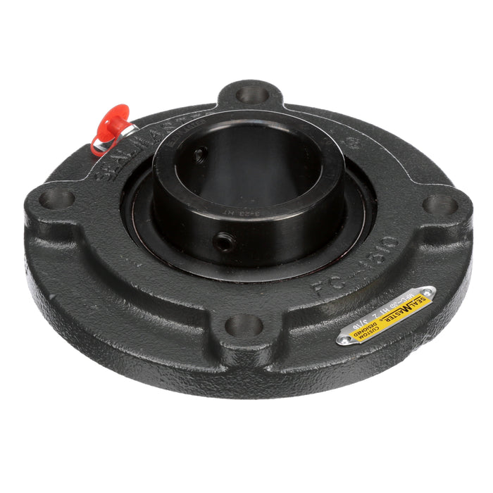 Sealmaster MFC-35 HT Mounted Ball Bearings, Black Oxide Bearing, 4 Bolt Piloted Flange Bearings, 2-3/16" Diameter, Cast Iron Housing, Set Screw Locking, Nomex Seal, High Temperature Seal, High Temperature Grease, Wide Inner Race