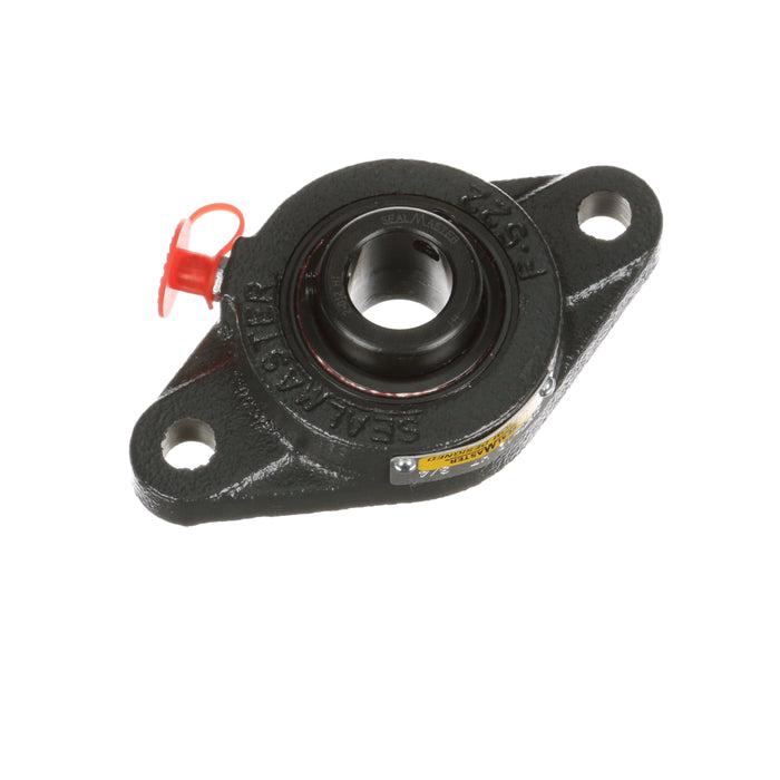 Sealmaster SFT-12 HT Mounted Ball Bearings, Black Oxide Bearing, 2 Bolt Flange Bearings, 3/4" Diameter, Cast Iron Housing, Set Screw Locking, Nomex Seal, High Temperature Seal, High Temperature Grease, Wide Inner Race