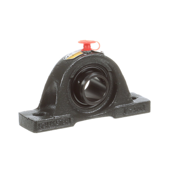 Sealmaster NP-16 HTC Mounted Ball Bearings, Black Oxide Bearing, Pillow Block Bearings, 1" Diameter, Cast Iron Housing, Set Screw Locking, Contact Seal, High Temperature Seal, High Temperature Grease, Wide Inner Race