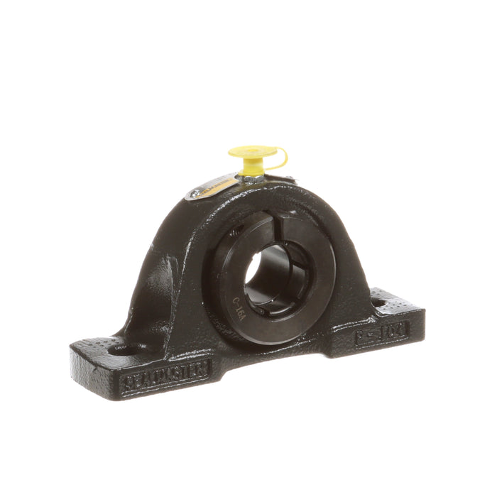 Sealmaster NP-16T HT Mounted Ball Bearings, Black Oxide Bearing, Pillow Block Bearings, 1" Diameter, Cast Iron Housing, Concentric Locking, Nomex Seal, High Temperature Seal, High Temperature Grease, Wide Inner Race