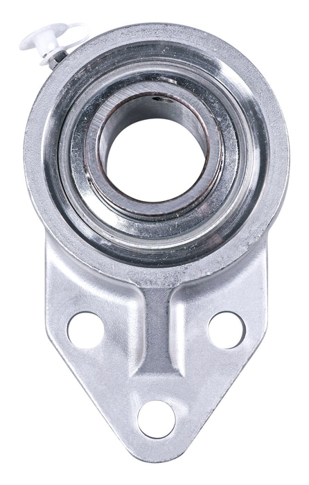 Sealmaster CRFBS-SS20 Mounted Ball Bearings, Stainless Steel Bearing, 3 Bolt Flange Bracket Bearings, 1-1/4" Diameter, Stainless Steel Housing, Set Screw Locking, High Performance Seal (HPS), Wide Inner Race