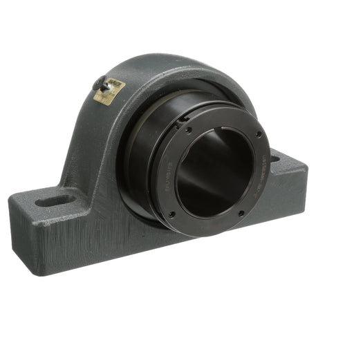 Sealmaster USRB5000A-108 Mounted Spherical Roller Bearings, Black Oxide Bearing, Pillow Block Bearings, 1-1/2" Diameter, Cast Iron Housing, Adapter Locking, Felt Labyrinth Seal, 