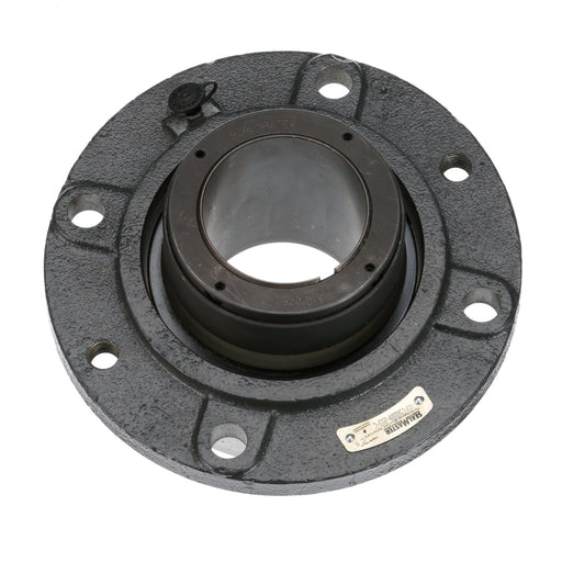 Sealmaster USFC5000AE-308-C Mounted Spherical Roller Bearings, Black Oxide Bearing, 4 Bolt Piloted Flange Bearings, 3-1/2" Diameter, Cast Iron Housing, Adapter Locking, Contact Seal, 