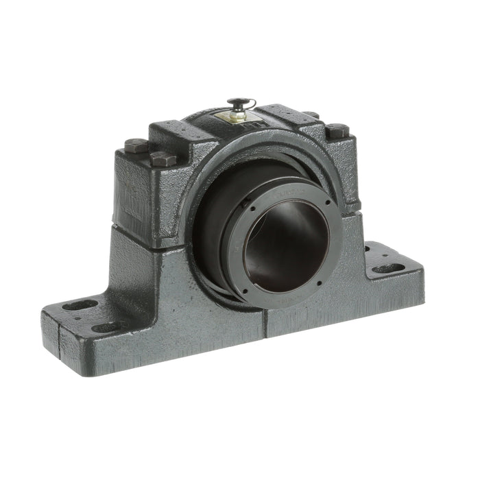 Sealmaster USRB5528AE-415 Mounted Spherical Roller Bearings, Black Oxide Bearing, 4 Bolt Pillow Block Bearings, 4-15/16" Diameter, Cast Iron Housing, Adapter Locking, Felt Labyrinth Seal, 