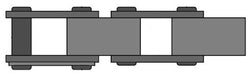 Engineering Chain, Block Chain, B503 Pitch, Part, Carbon Steel, 1" Pitch, 1 Strand,