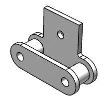 Roller Chain, ANSI Extended Pitch Attach, C2040 Pitch, Part, 600 Stainless , 1" Pitch, 1 Strand, SA-1, 