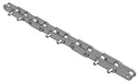 Roller Chain, ANSI Extended Pitch Attach, C2040 Pitch, Attachment Chain, Carbon Steel, 1" Pitch, 1 Strand, D-3, E4PIN