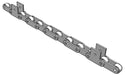 Roller Chain, ANSI Extended Pitch Attach, C2042 Pitch, Attachment Chain, Carbon Steel, 1" Pitch, 1 Strand, SK-1, E8LP