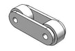 Roller Chain, ANSI Extended Pitch, C2042 Pitch, Part, Carbon Steel, 1" Pitch, 1 Strand,