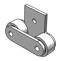Roller Chain, ANSI Extended Pitch Attach, C2042 Pitch, Part, 304 Stainless , 1" Pitch, 1 Strand, SA-1, 