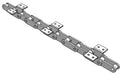 Roller Chain, ANSI Extended Pitch Attach, C2050 Pitch, Attachment Chain, Carbon Steel, 1-1/4" Pitch, 1 Strand, K-2, E4LP