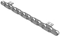 Roller Chain, ANSI Extended Pitch Attach, C2052 Pitch, Attachment Chain, 600 Stainless , 1-1/4" Pitch, 1 Strand, A-2, E8LP