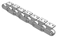Roller Chain, ANSI Extended Pitch Attach, C2052 Pitch, Attachment Chain, Carbon Steel, 1-1/4" Pitch, 1 Strand, A-2, EL