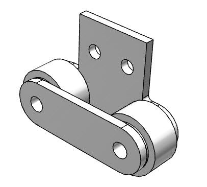 Roller Chain, ANSI Extended Pitch Attach, C2052 Pitch, Part, 304 Stainless , 3/8" Pitch, 1 Strand, SA-2, 
