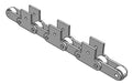 Roller Chain, ANSI Extended Pitch Attach, C2052 Pitch, Attachment Chain, 304 Stainless , 1-1/4" Pitch, 1 Strand, SK-1, E2LP