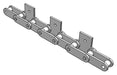Roller Chain, ANSI Extended Pitch Attach, C2060 Pitch, Attachment Chain, Carbon Steel, 1-1/2" Pitch, 1 Strand, SA-1, E2LP