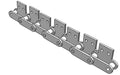 Roller Chain, ANSI Extended Pitch Attach, C2060 Pitch, Attachment Chain, Carbon Steel, 1-1/2" Pitch, 1 Strand, SA-2, EL