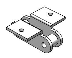Roller Chain, ANSI Extended Pitch Attach, C2060 Pitch, Part, 304 Stainless , 1-1/2" Pitch, 1 Strand, K-1, 