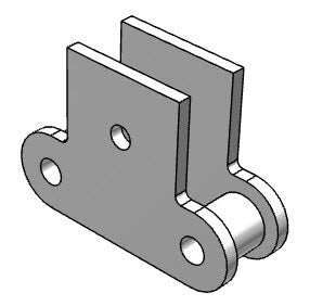 Roller Chain, ANSI Extended Pitch Attach, C2060 Pitch, Part, 304 Stainless , 1-1/2" Pitch, 1 Strand, SK-1, 